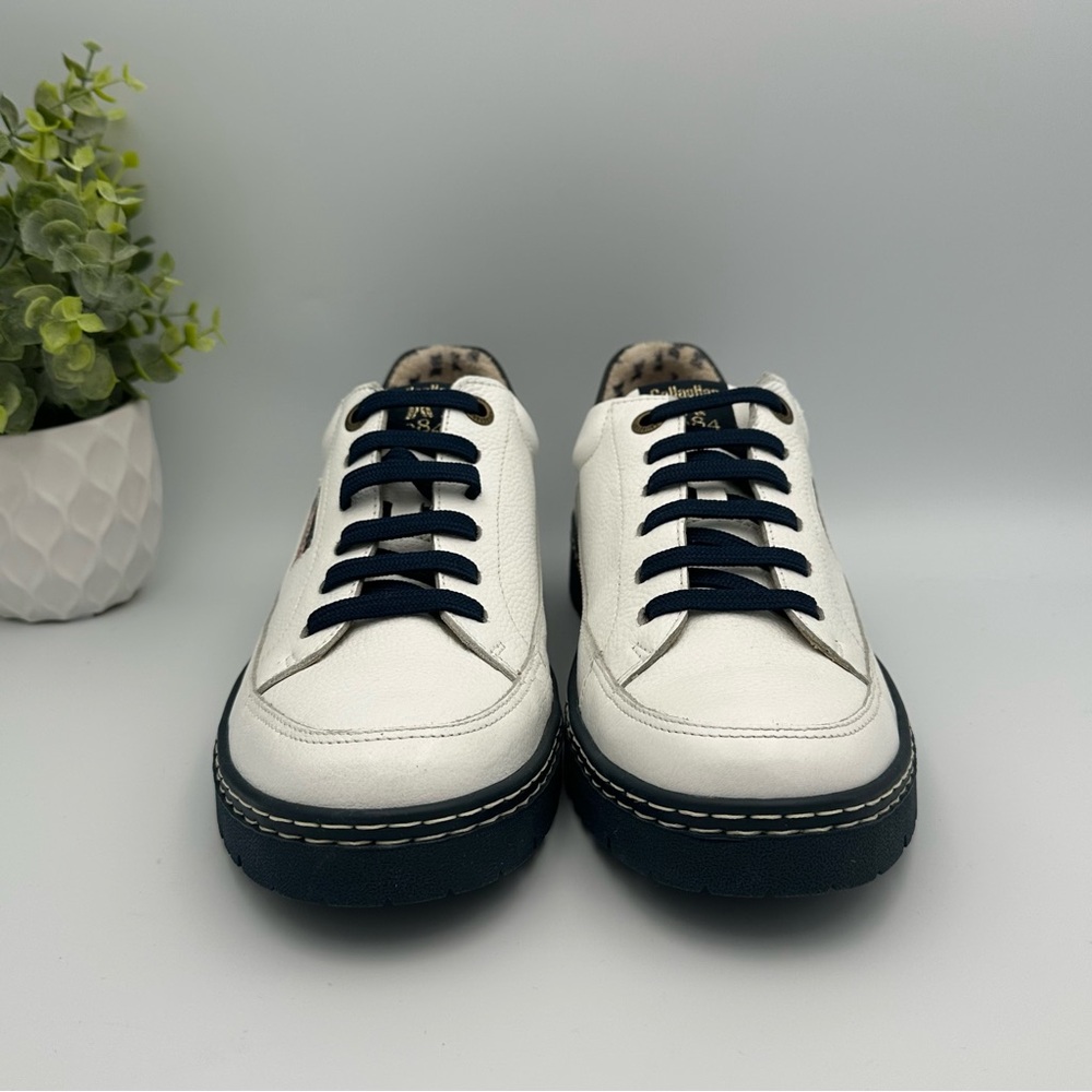 Callaghan Men’s Comfort White Leather Sneakers Shoes Size 8 - Picture 5 of 12